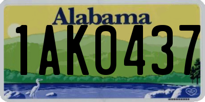 AL license plate 1AK0437