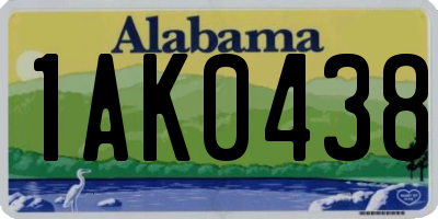 AL license plate 1AK0438