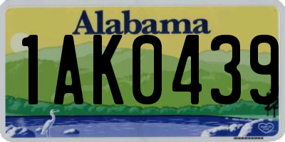 AL license plate 1AK0439