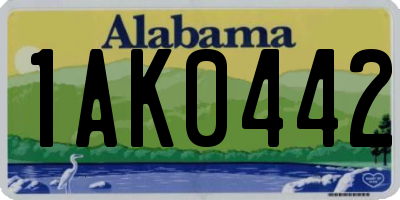AL license plate 1AK0442