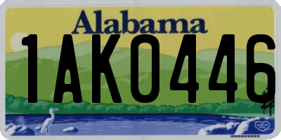 AL license plate 1AK0446