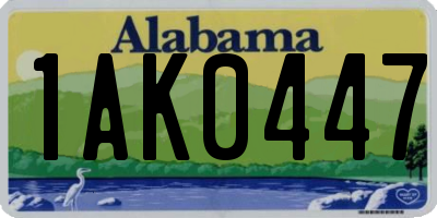 AL license plate 1AK0447