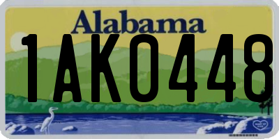 AL license plate 1AK0448