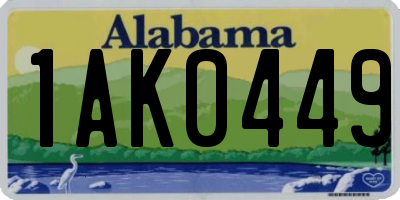 AL license plate 1AK0449