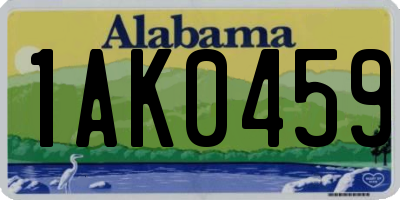 AL license plate 1AK0459