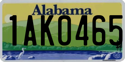 AL license plate 1AK0465