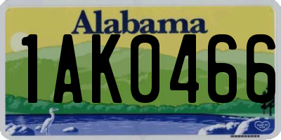 AL license plate 1AK0466