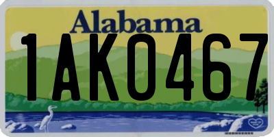 AL license plate 1AK0467