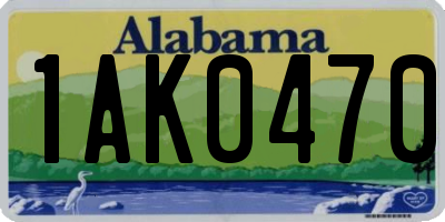 AL license plate 1AK0470
