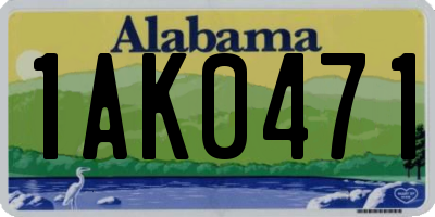 AL license plate 1AK0471