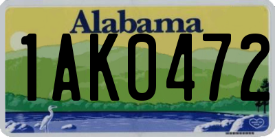 AL license plate 1AK0472