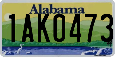 AL license plate 1AK0473