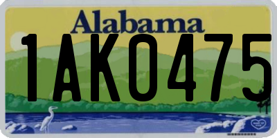 AL license plate 1AK0475
