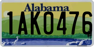 AL license plate 1AK0476