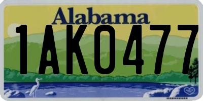 AL license plate 1AK0477