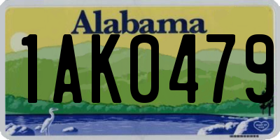 AL license plate 1AK0479