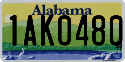 AL license plate 1AK0480