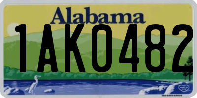 AL license plate 1AK0482
