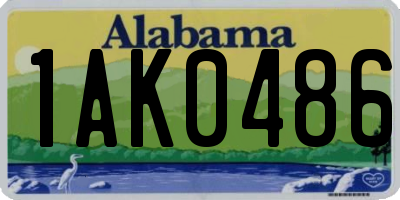 AL license plate 1AK0486