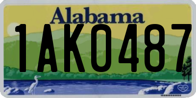 AL license plate 1AK0487