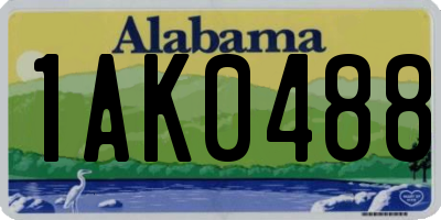 AL license plate 1AK0488