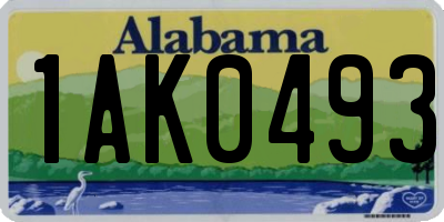 AL license plate 1AK0493