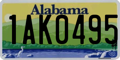 AL license plate 1AK0495