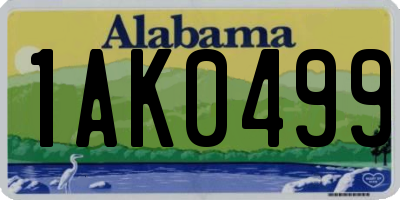 AL license plate 1AK0499