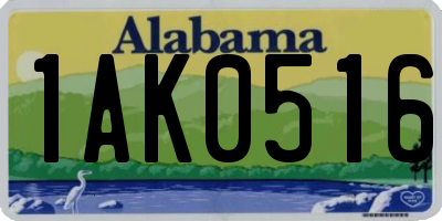 AL license plate 1AK0516