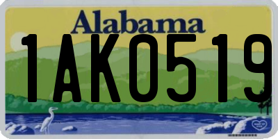 AL license plate 1AK0519