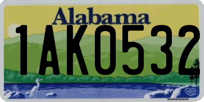 AL license plate 1AK0532