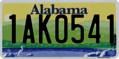 AL license plate 1AK0541