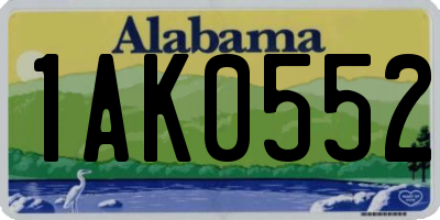 AL license plate 1AK0552