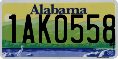 AL license plate 1AK0558