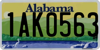AL license plate 1AK0563