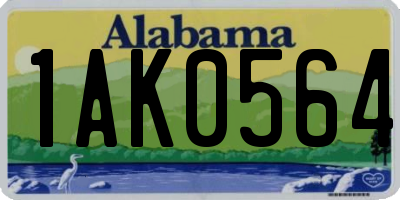AL license plate 1AK0564