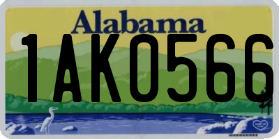 AL license plate 1AK0566