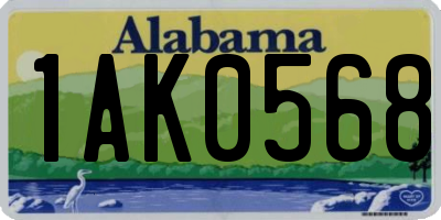 AL license plate 1AK0568