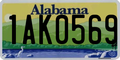 AL license plate 1AK0569