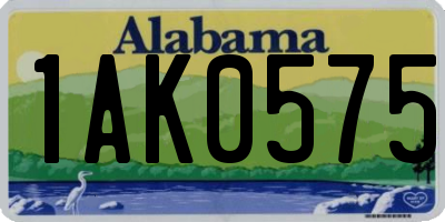 AL license plate 1AK0575