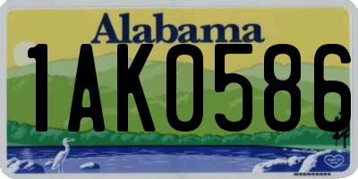 AL license plate 1AK0586