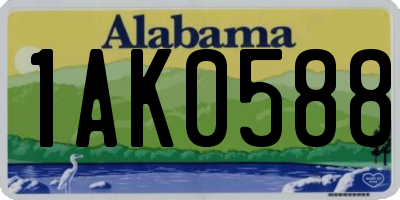 AL license plate 1AK0588