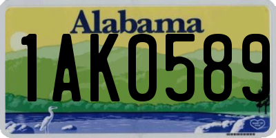 AL license plate 1AK0589