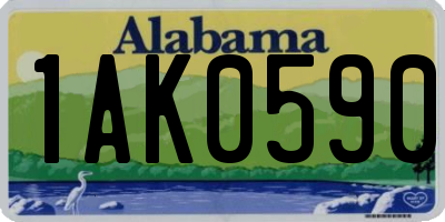 AL license plate 1AK0590