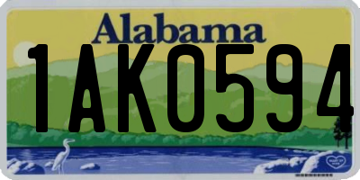 AL license plate 1AK0594