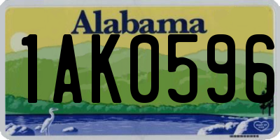 AL license plate 1AK0596