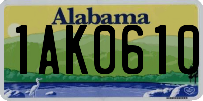 AL license plate 1AK0610