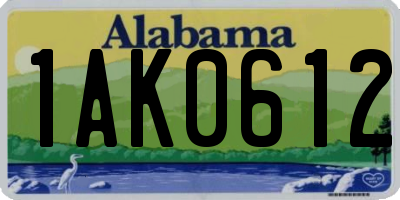 AL license plate 1AK0612