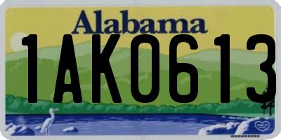AL license plate 1AK0613