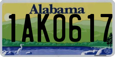 AL license plate 1AK0617